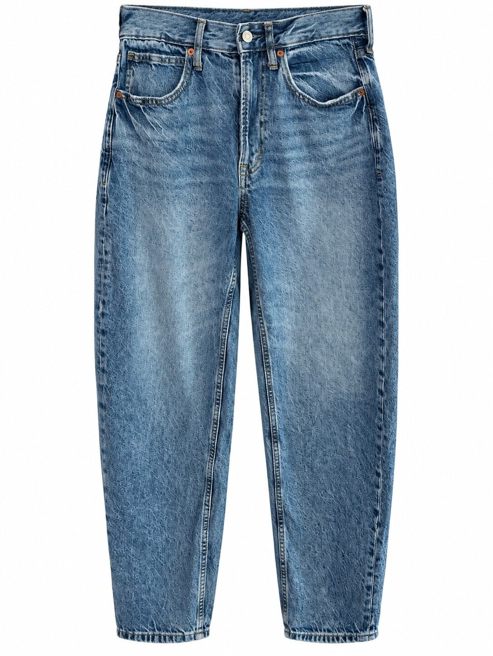 Women's Barrel Leg Jeans 28/6L Long High Rise Relaxed Tapered Medium Wash GAP